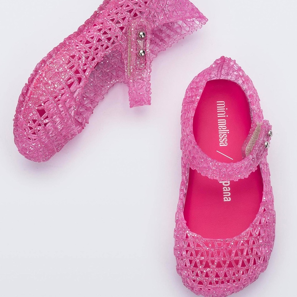 Mini Melissa Campana Mary Jane {Pink Glitter} 7